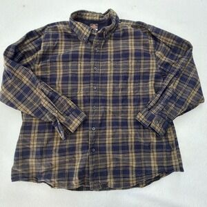 Ridgecut Toughwear Heavyweight Flannel Shirt Men 3XL Plaid 100% Cotton Workwear